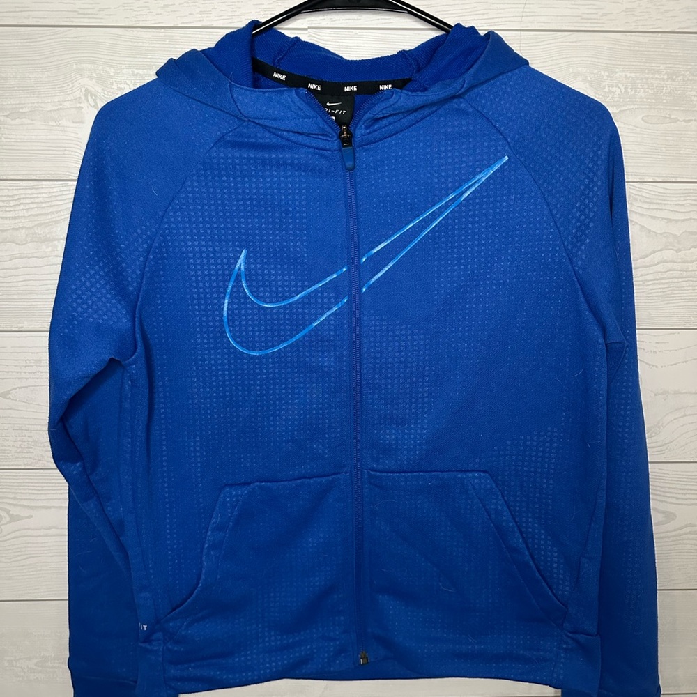 Nike Dri-FIT Royal Blue Youth Zip-Up
